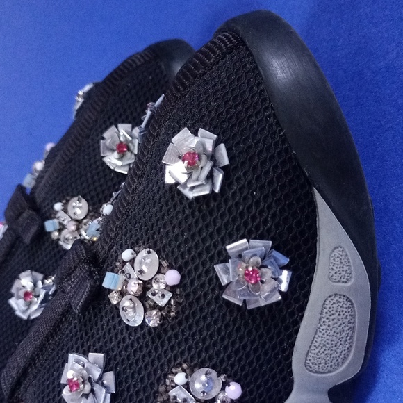 Dior Black Sequins Embellished Mesh Fusion Slip-On Sneakers - Picture 3 of 12